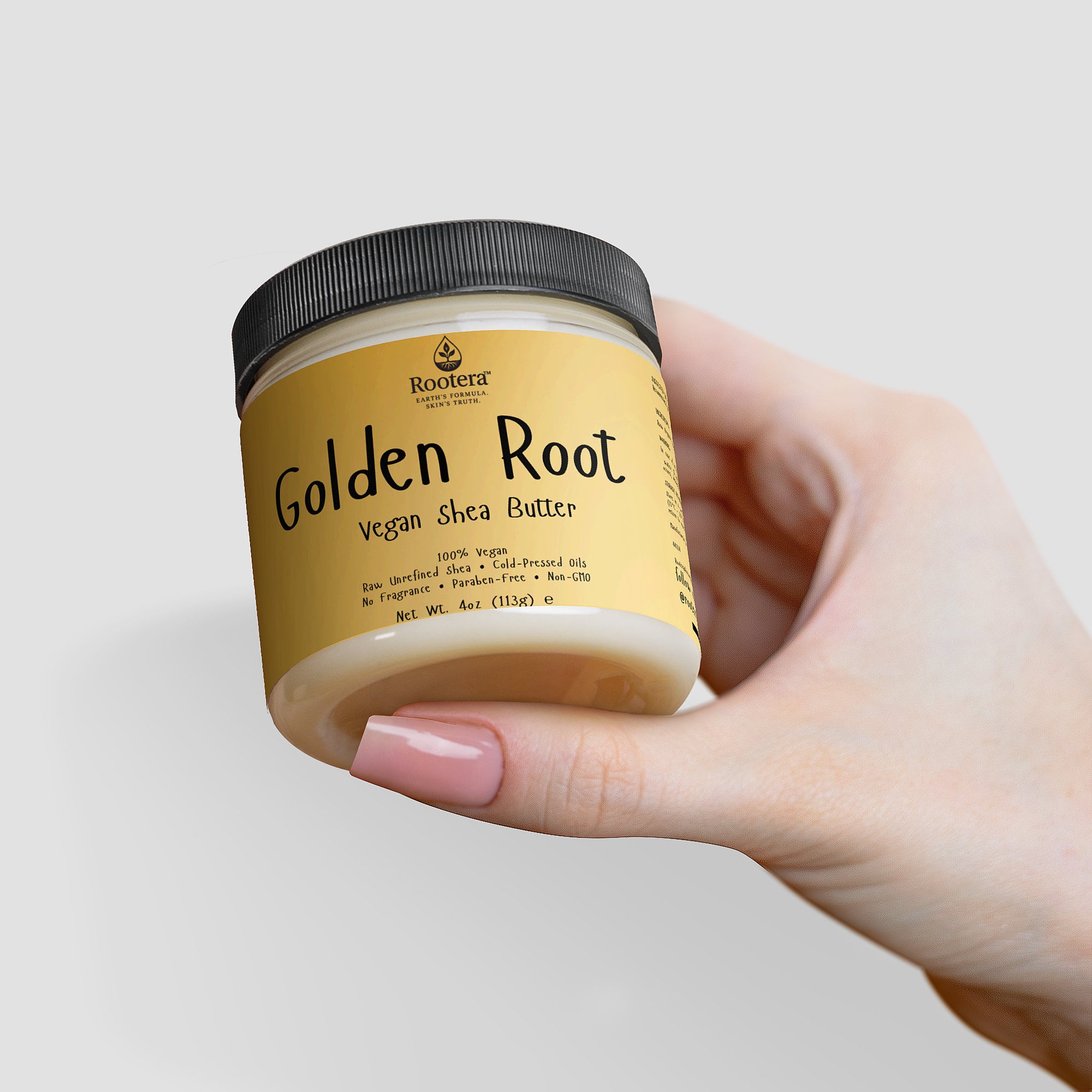 Rootera™ “Golden Root” Raw Shea Butter – 100% Unrefined, Vegan Multi-Use Deep Moisture Balm