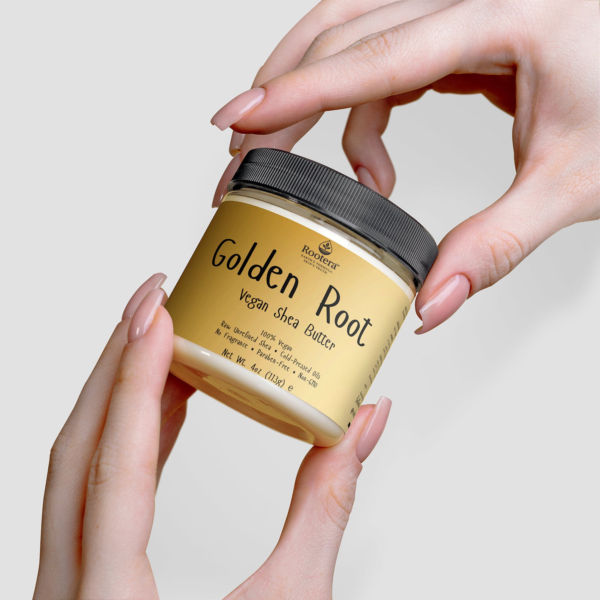 Rootera™ “Golden Root” Raw Shea Butter – 100% Unrefined, Vegan Multi-Use Deep Moisture Balm