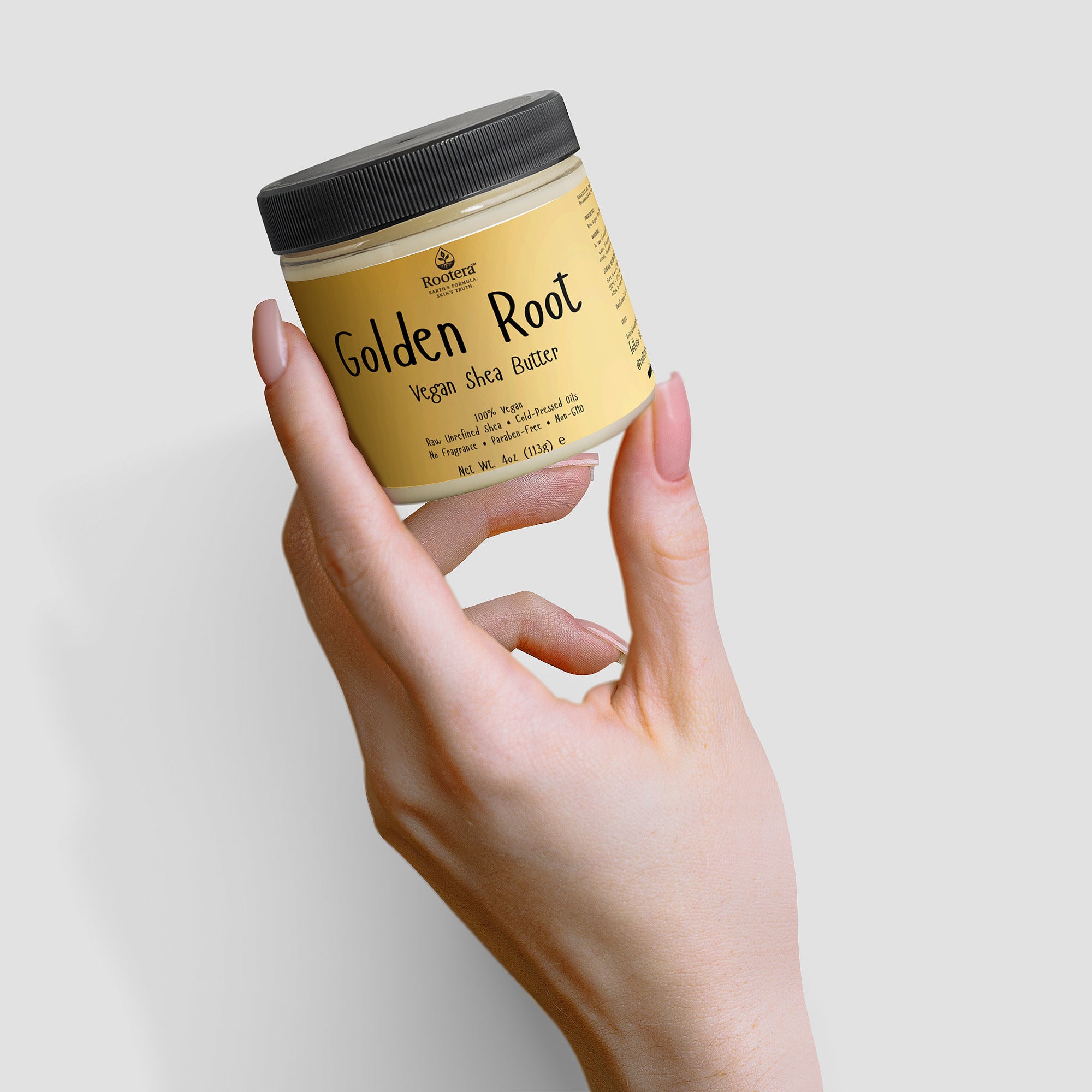 Rootera™ “Golden Root” Raw Shea Butter – 100% Unrefined, Vegan Multi-Use Deep Moisture Balm
