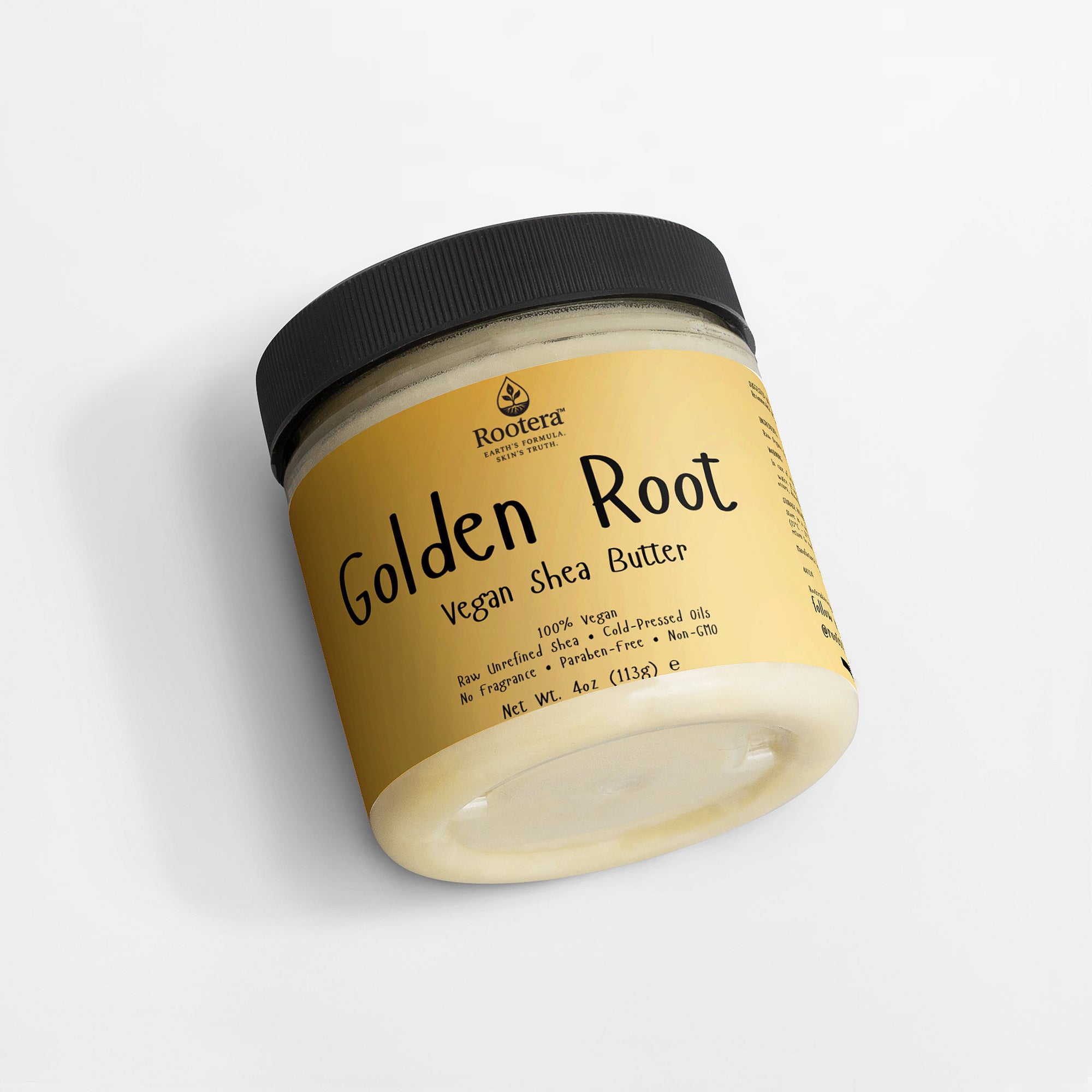 Rootera™ “Golden Root” Raw Shea Butter – 100% Unrefined, Vegan Multi-Use Deep Moisture Balm