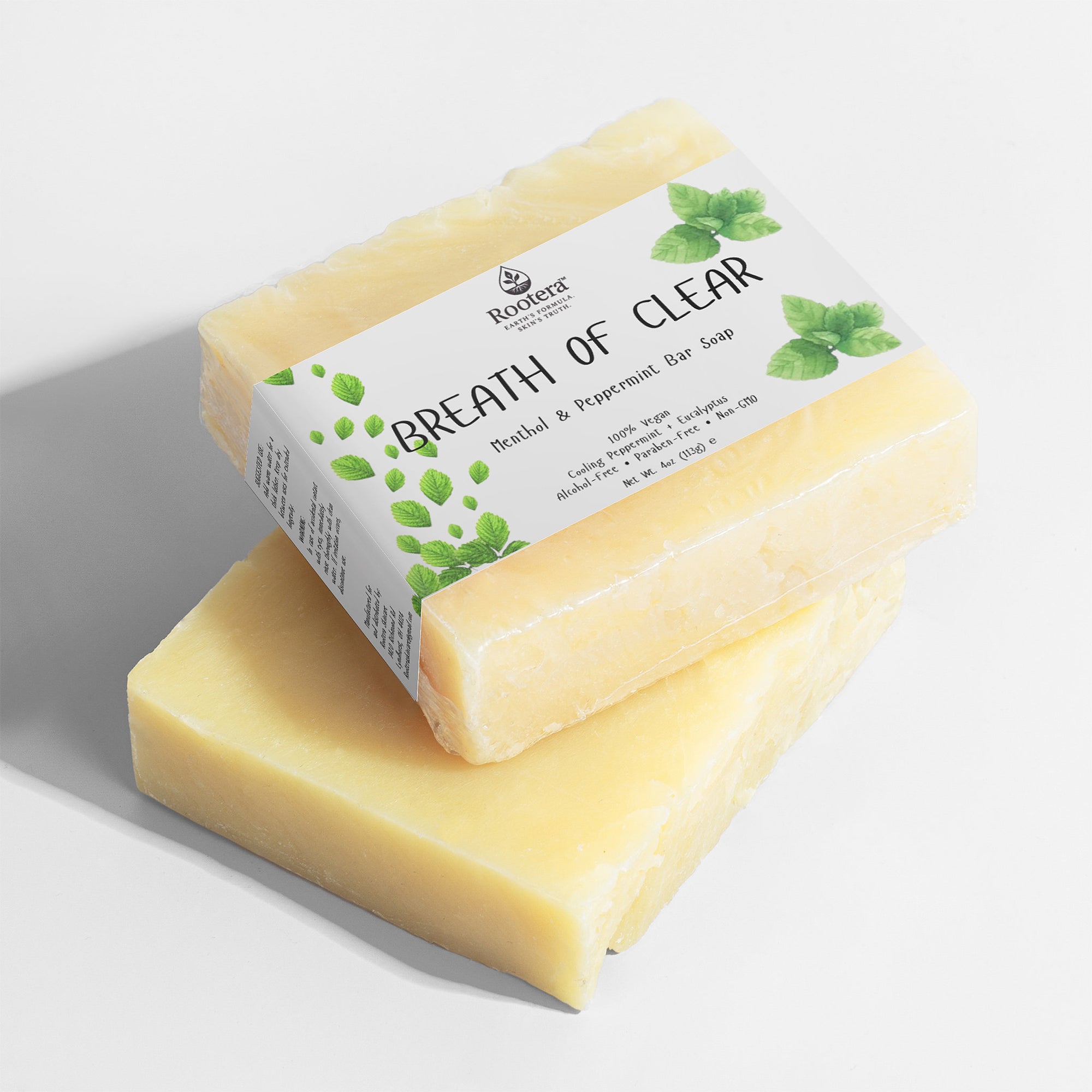 Rootera™ “Breath of Clear” – Menthol & Peppermint Aromatherapy Bar Soap