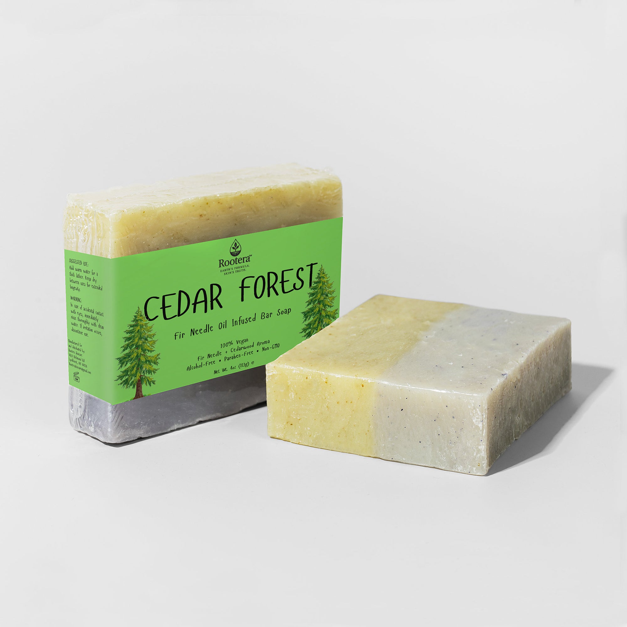 Rootera™ “Cedar Forest” – Fir Needle Oil Infused Bar Soap