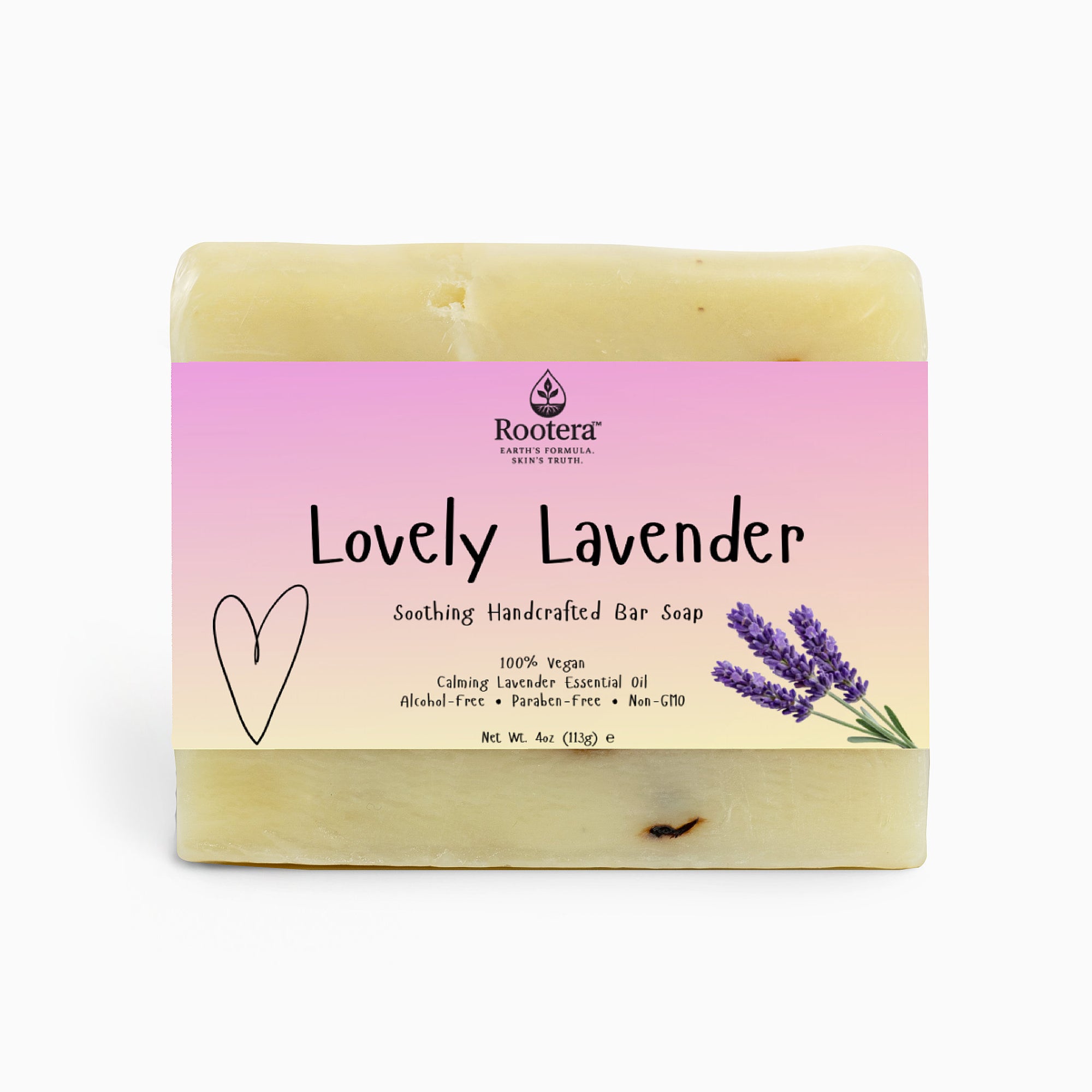 Rootera™ “Lovely Lavender” –  Tranquil Botanical Bar Soap