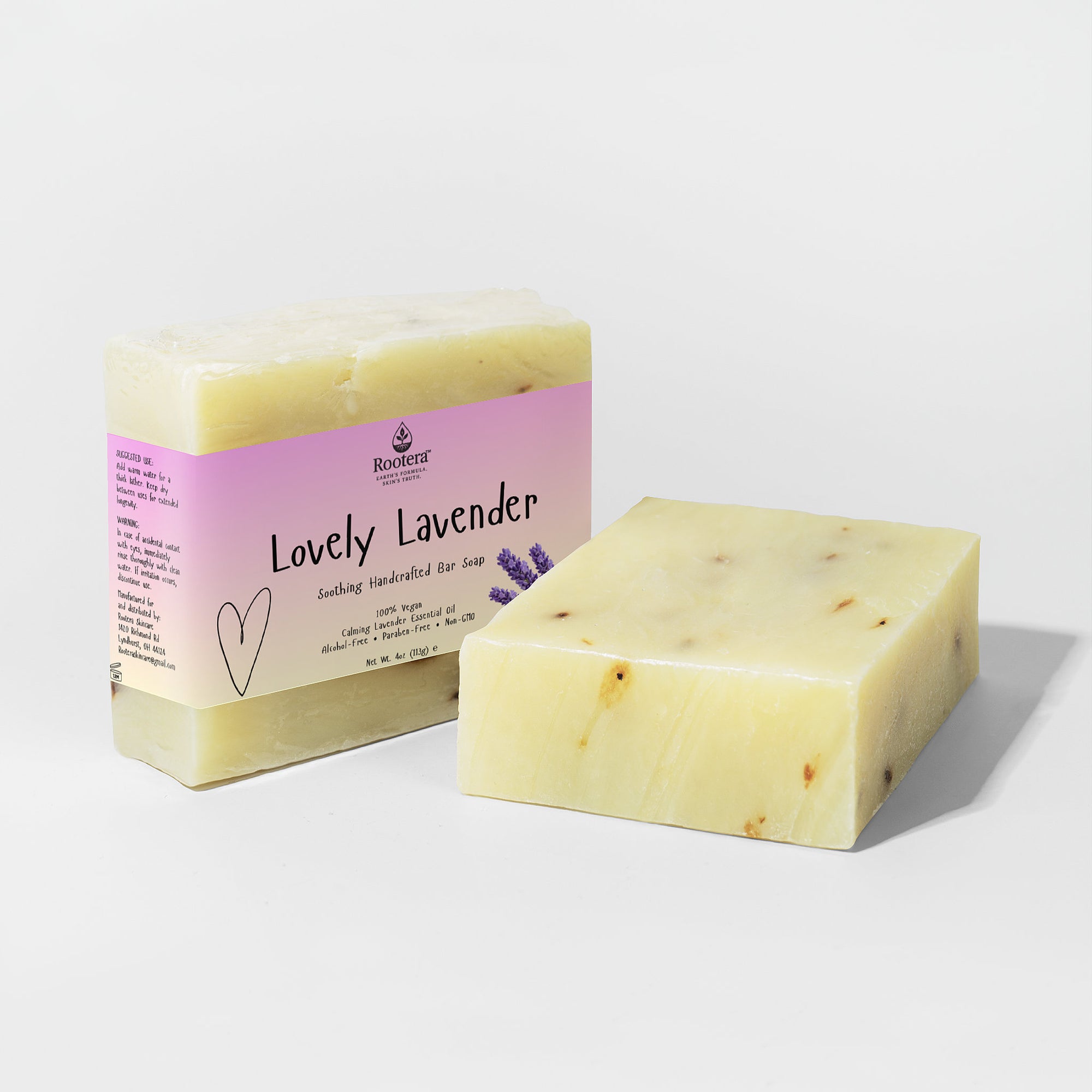 Rootera™ “Lovely Lavender” –  Tranquil Botanical Bar Soap