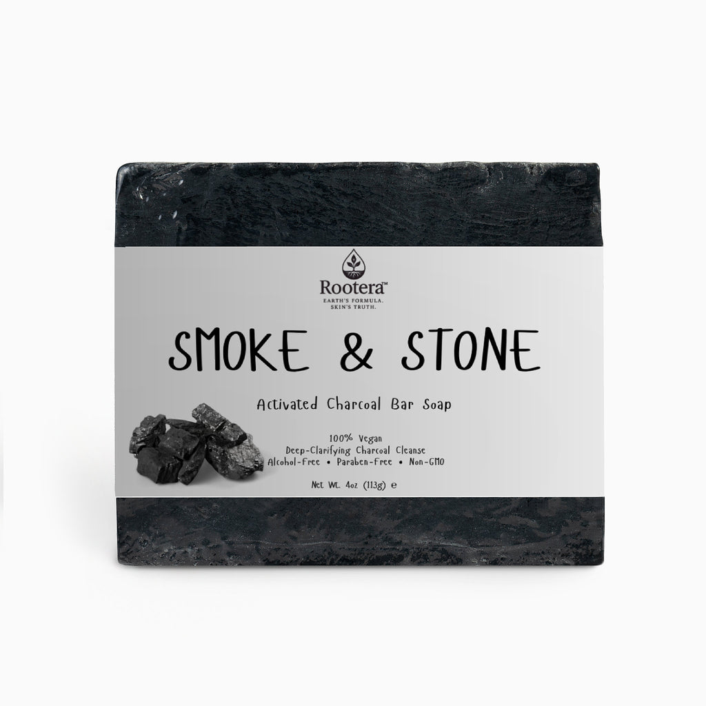 Rootera™ Smoke & Stone – Activated Charcoal Detox Bar Soap