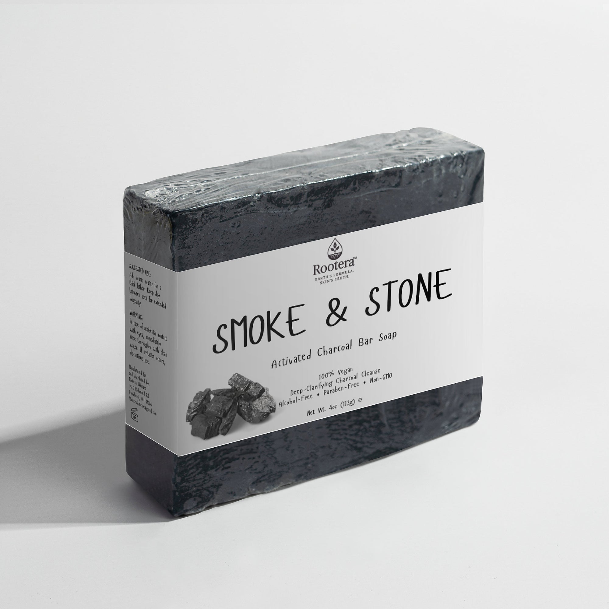 Rootera™ Smoke & Stone – Activated Charcoal Detox Bar Soap