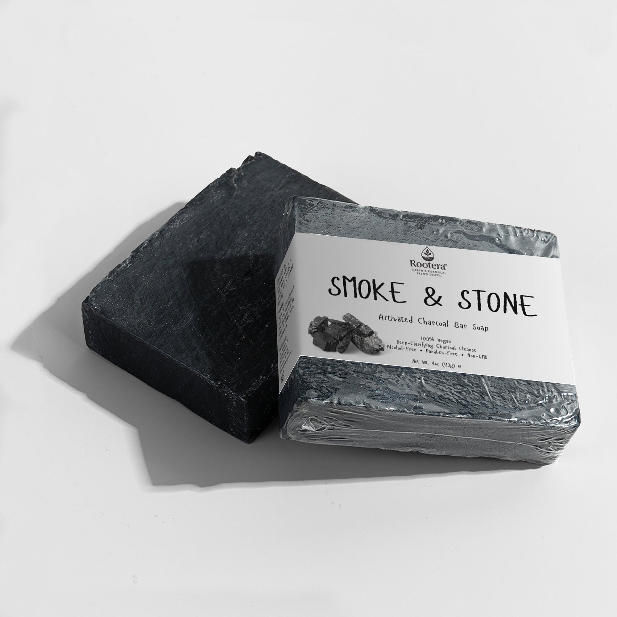 Rootera™ Smoke & Stone – Activated Charcoal Detox Bar Soap
