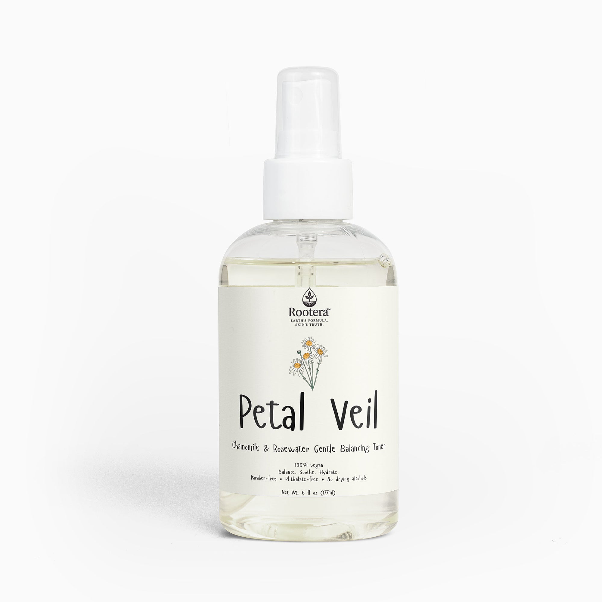 Rootera™ “Petal Veil” — Chamomile & Rosewater Soothing Tone