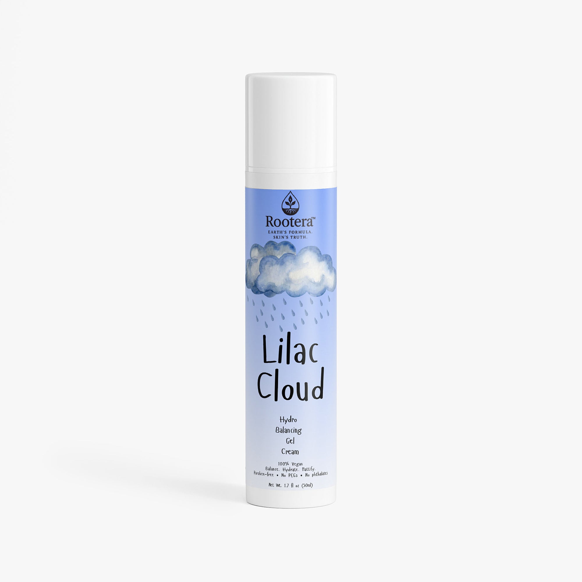 Rootera™ “Lilac Cloud” Oil-Control Gel — Water-Light Hydration with Lilac Stem Cells, Marine Ferment & Green Tea for Calm(1.7 fl oz)