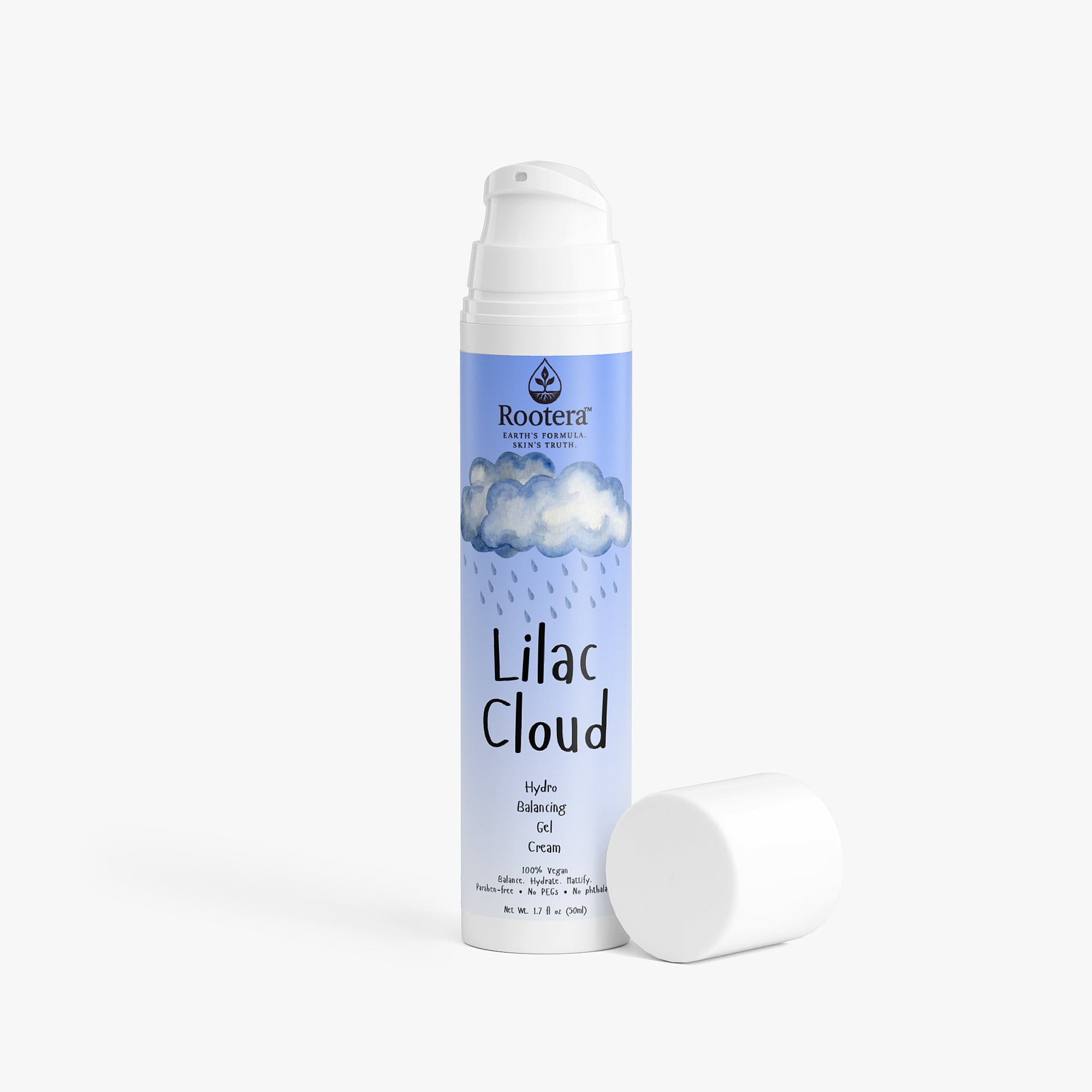 Rootera™ “Lilac Cloud” Oil-Control Gel — Water-Light Hydration with Lilac Stem Cells, Marine Ferment & Green Tea for Calm(1.7 fl oz)