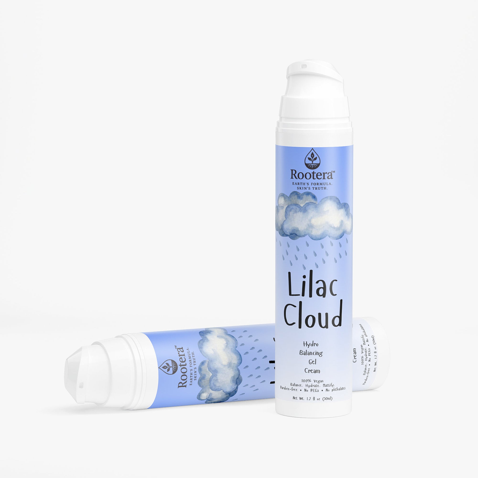 Rootera™ “Lilac Cloud” Oil-Control Gel — Water-Light Hydration with Lilac Stem Cells, Marine Ferment & Green Tea for Calm(1.7 fl oz)