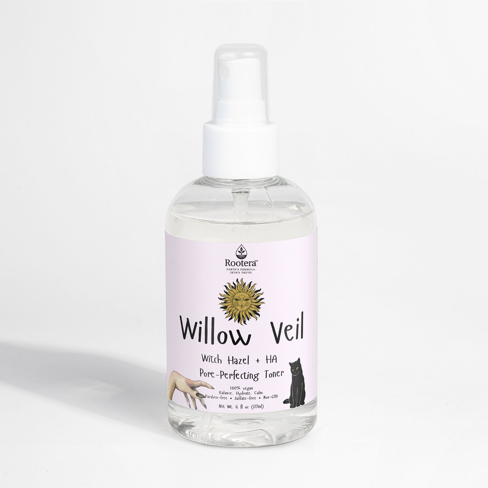 Rootera™ “Willow Veil” Witch Hazel + HA Pore-Perfecting Toner (6 fl oz)