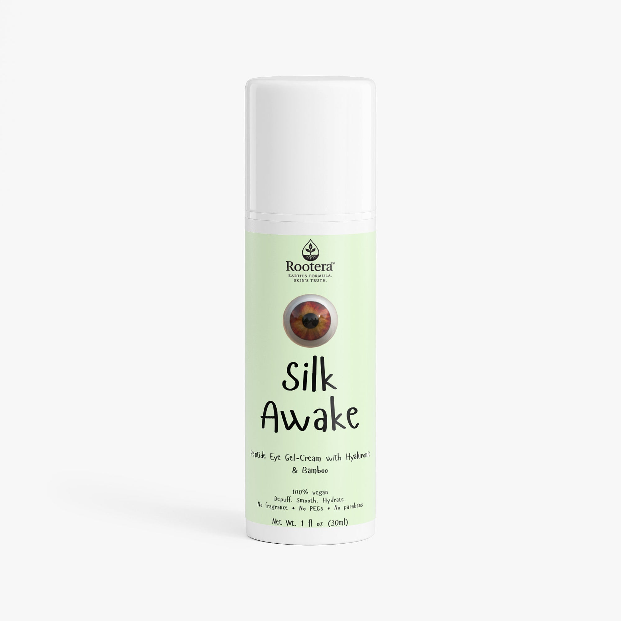 Rootera™ “Silk Awake” Peptide Eye Gel-Cream with Hyaluronic & Bamboo