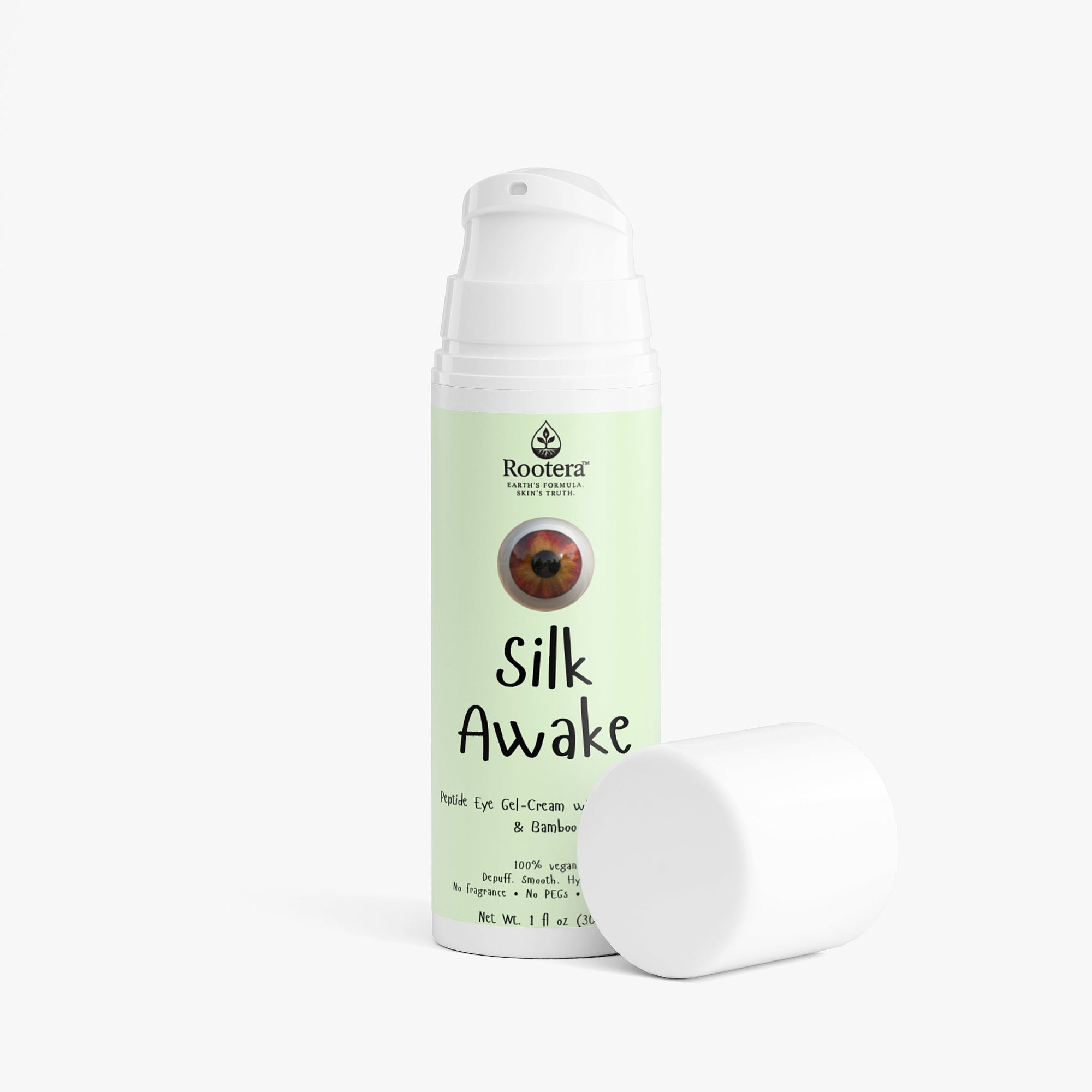Rootera™ “Silk Awake” Peptide Eye Gel-Cream with Hyaluronic & Bamboo