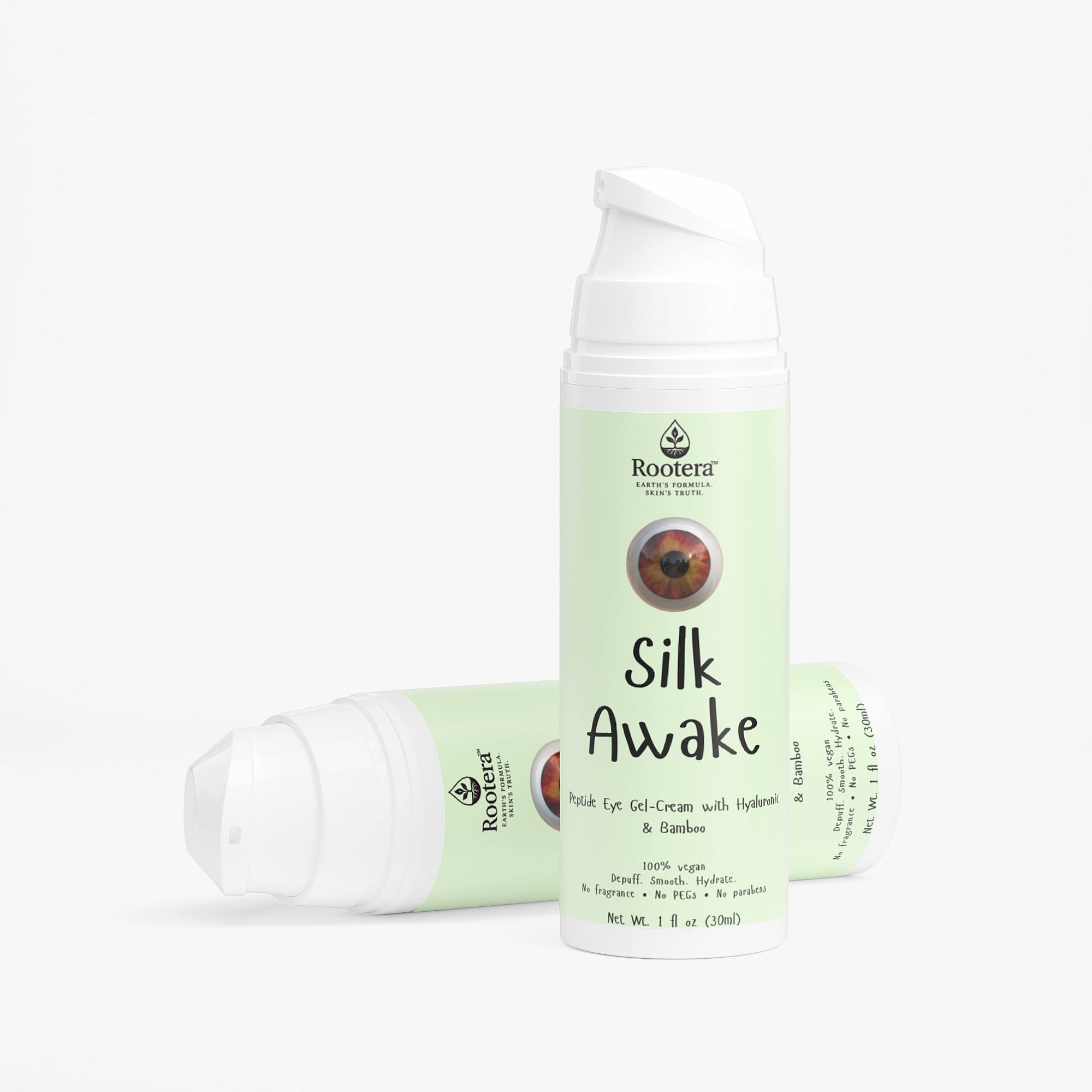 Rootera™ “Silk Awake” Peptide Eye Gel-Cream with Hyaluronic & Bamboo