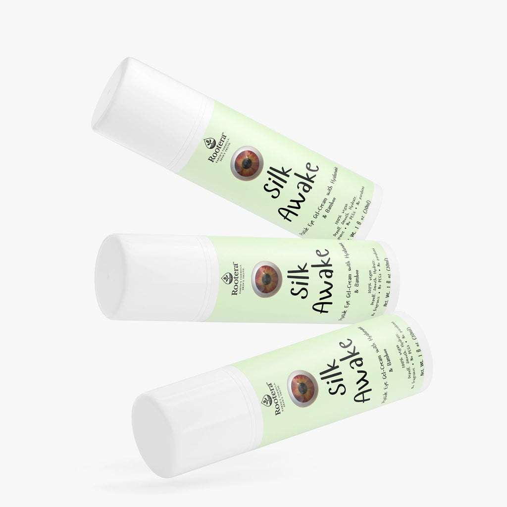 Rootera™ “Silk Awake” Peptide Eye Gel-Cream with Hyaluronic & Bamboo