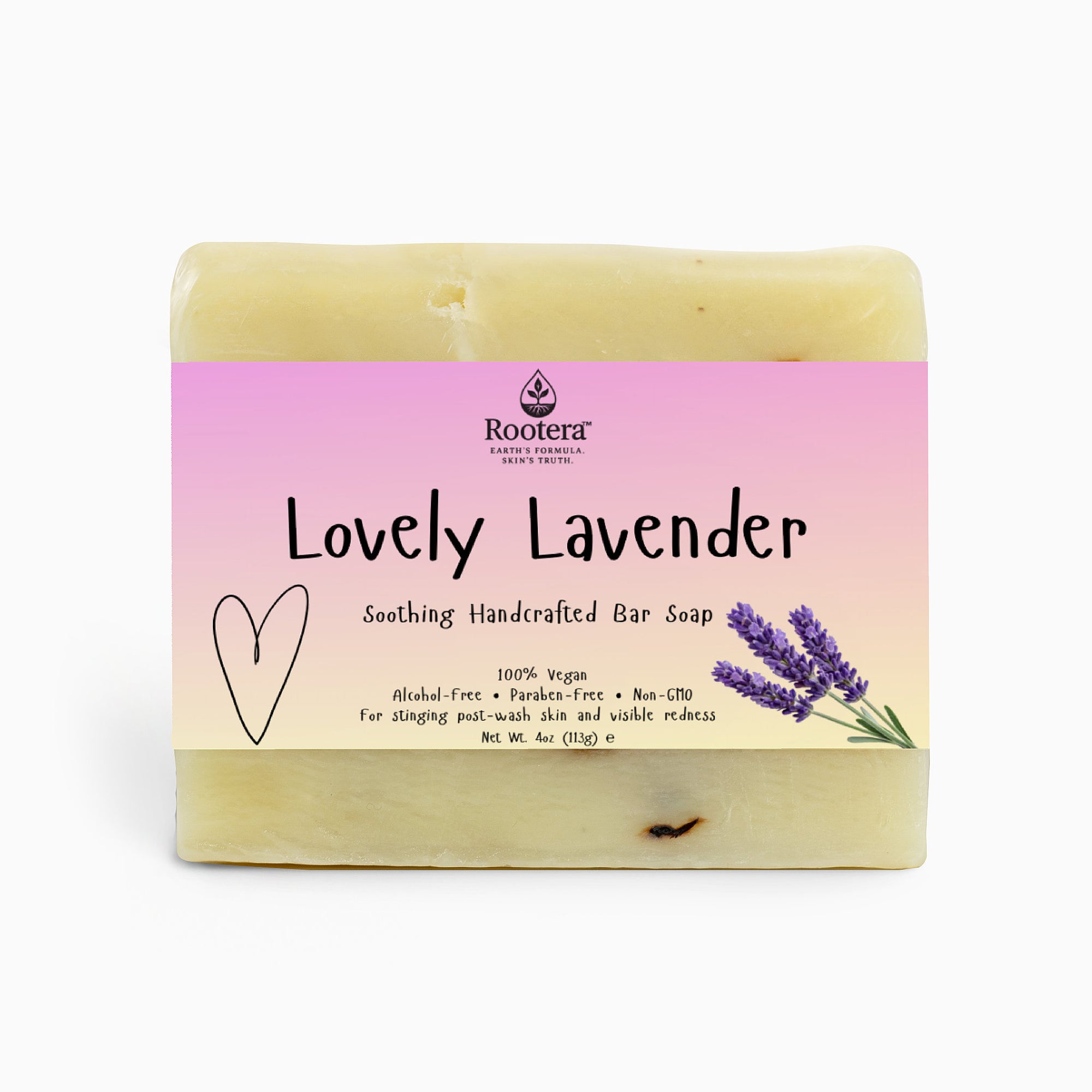 Rootera™ “Lovely Lavender” — Redness-Relief Sensitive Bar (Face + Body)