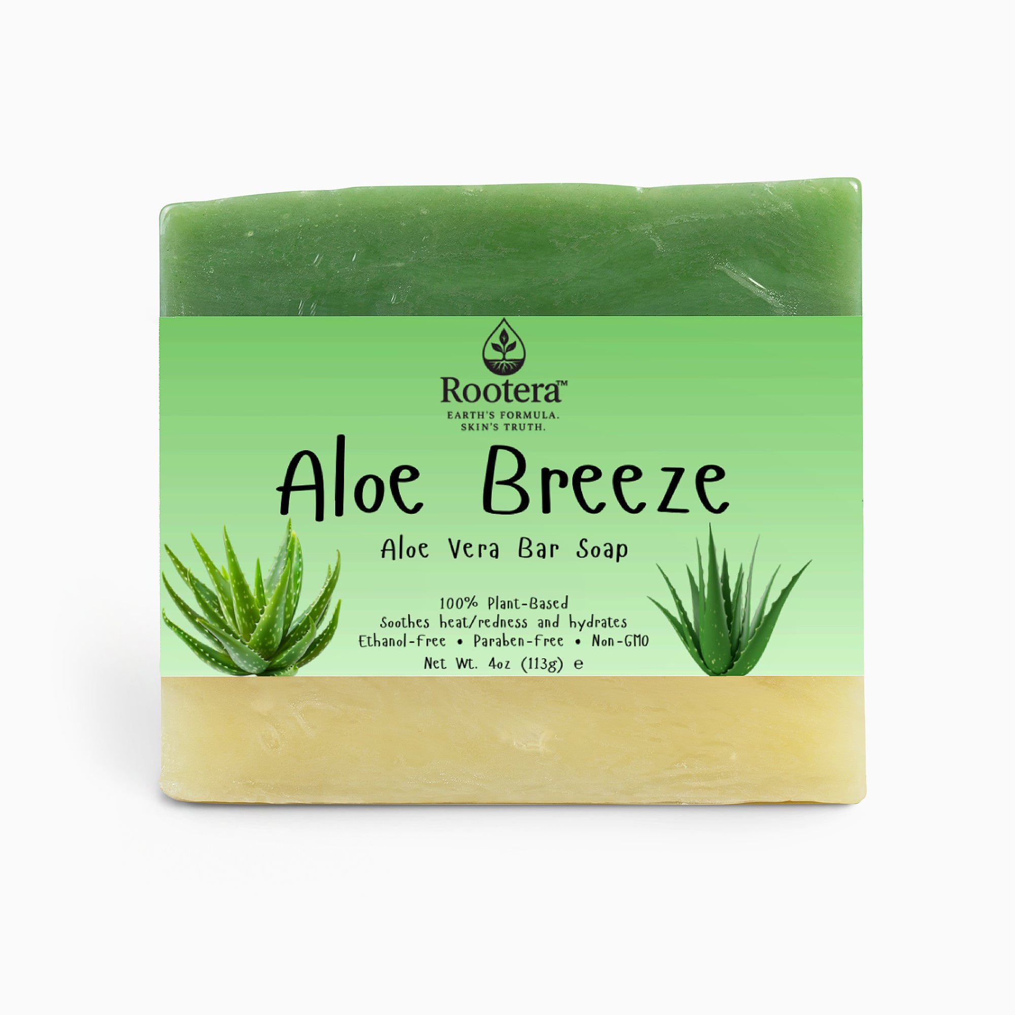 Rootera™ “Aloe Breeze” — Cool-Calm Hydrating Bar (Aloe + Cucumber)