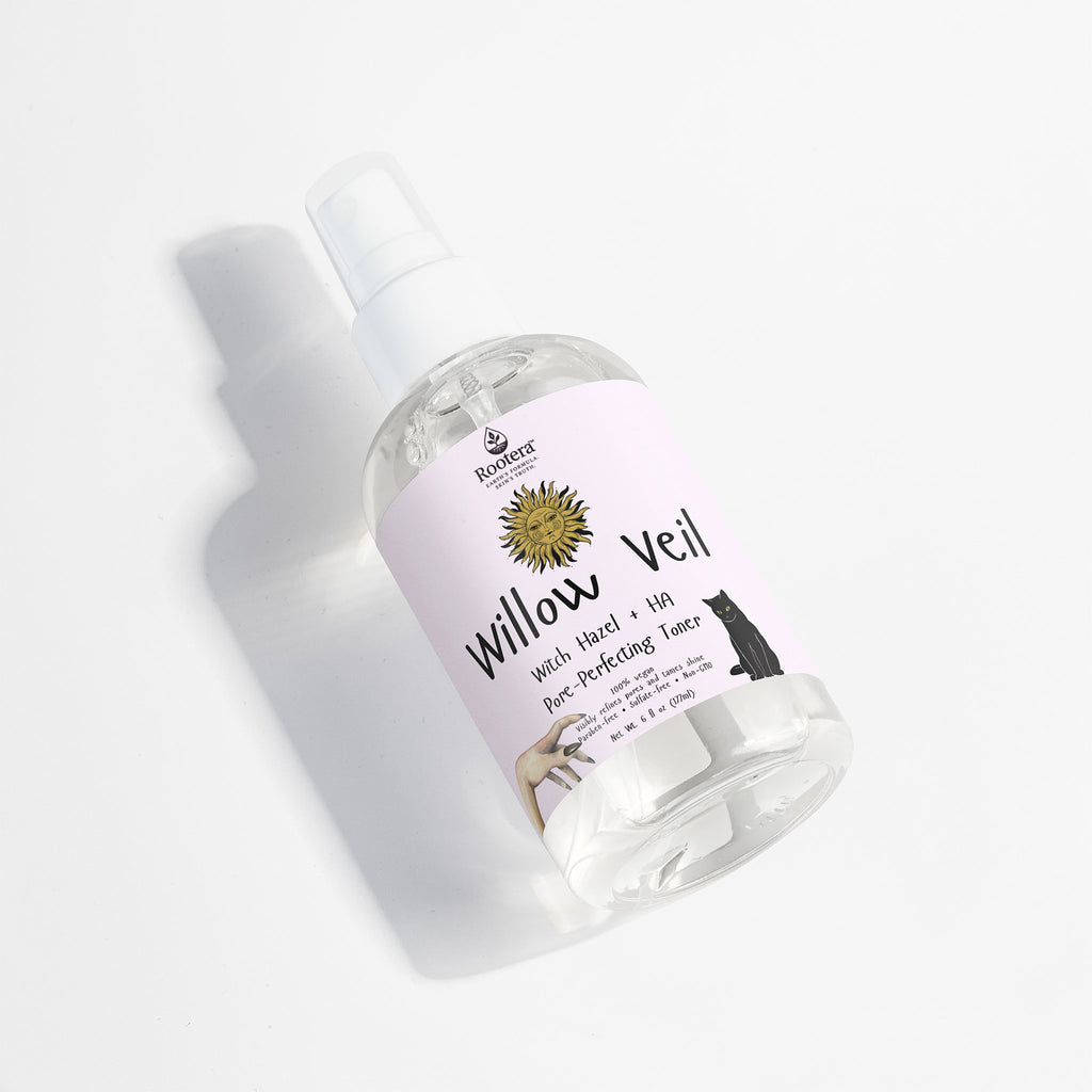 Rootera™ “Willow Veil” — Pore-Refining & Shine-Control Toner (Witch Hazel + HA + Ferments)