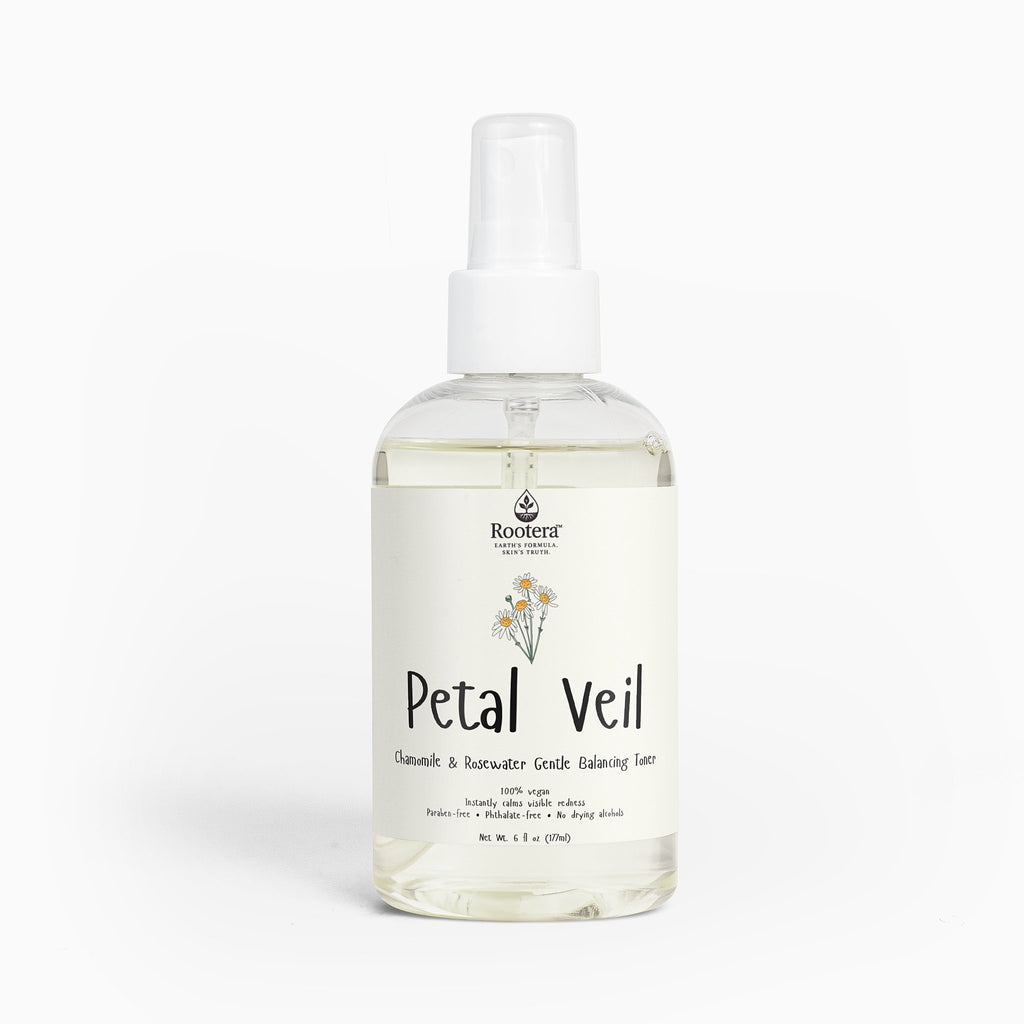 Rootera™ “Petal Veil” — Redness-Soothing Hydration Toner (Chamomile + Rosewater + Aloe)