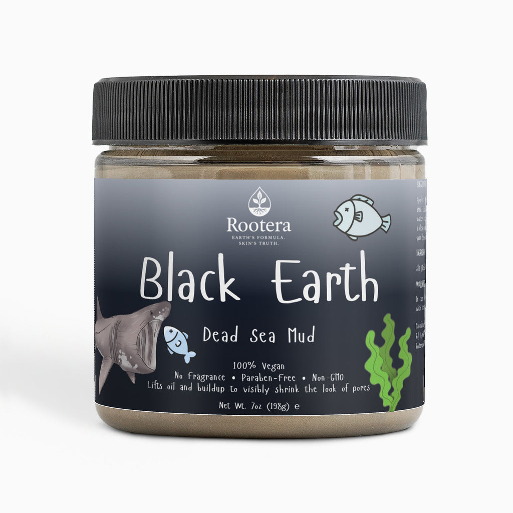 ROOTERA™ "BLACK EARTH" — Pore-Decongest & Shine-Control Mud (Dead Sea Silt)