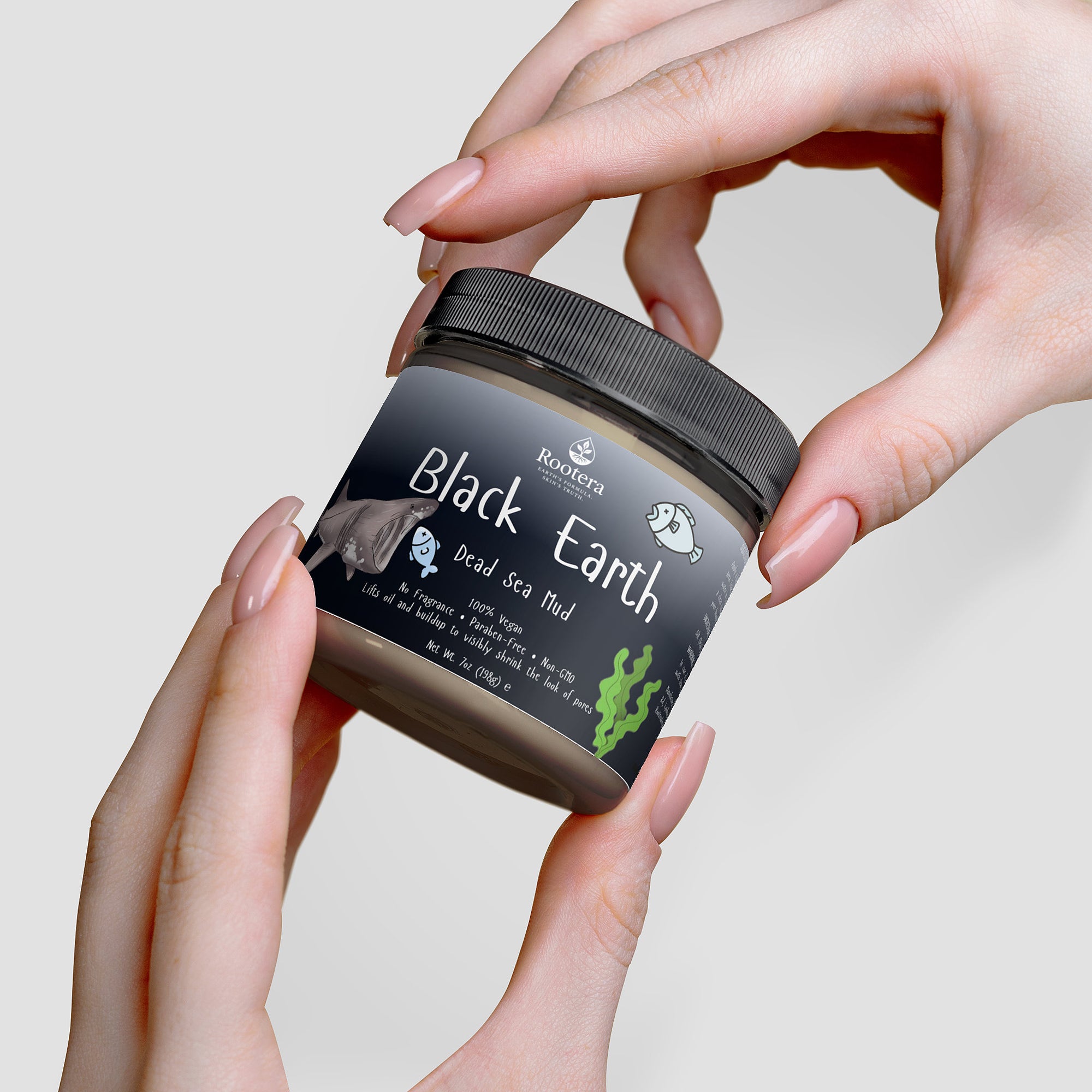 ROOTERA™ "BLACK EARTH" — Pore-Decongest & Shine-Control Mud (Dead Sea Silt)