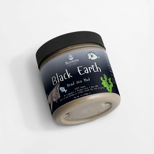 ROOTERA™ "BLACK EARTH" — Pore-Decongest & Shine-Control Mud (Dead Sea Silt)
