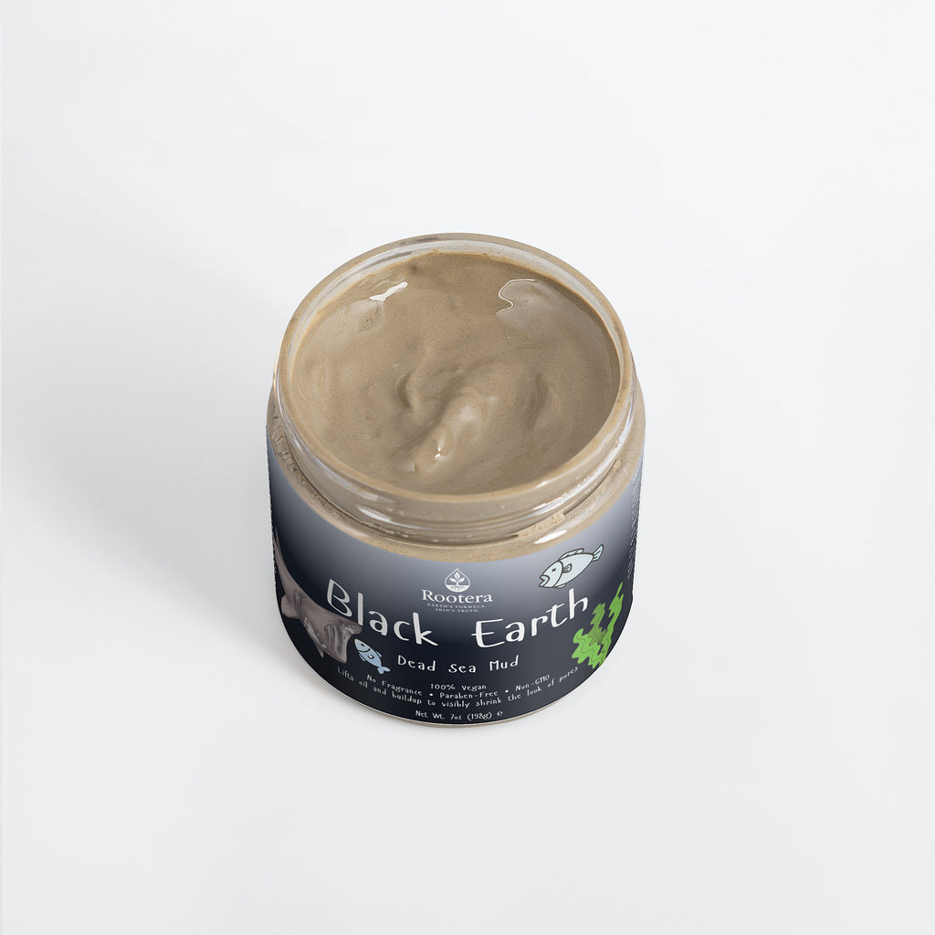 ROOTERA™ "BLACK EARTH" — Pore-Decongest & Shine-Control Mud (Dead Sea Silt)