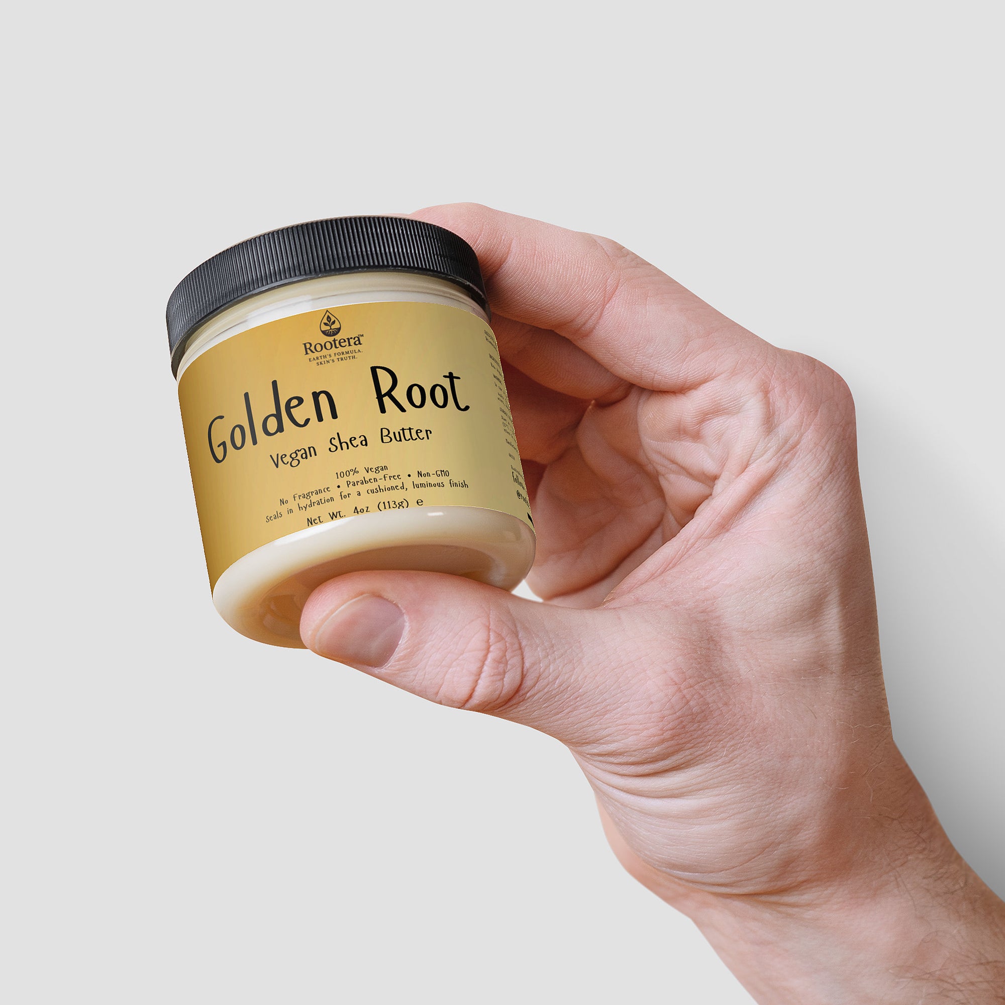 Rootera™ “Golden Root” Raw Shea Butter Golden Root — Deep-Comfort Vegan Shea Butter (Barrier Seal & Glow)
