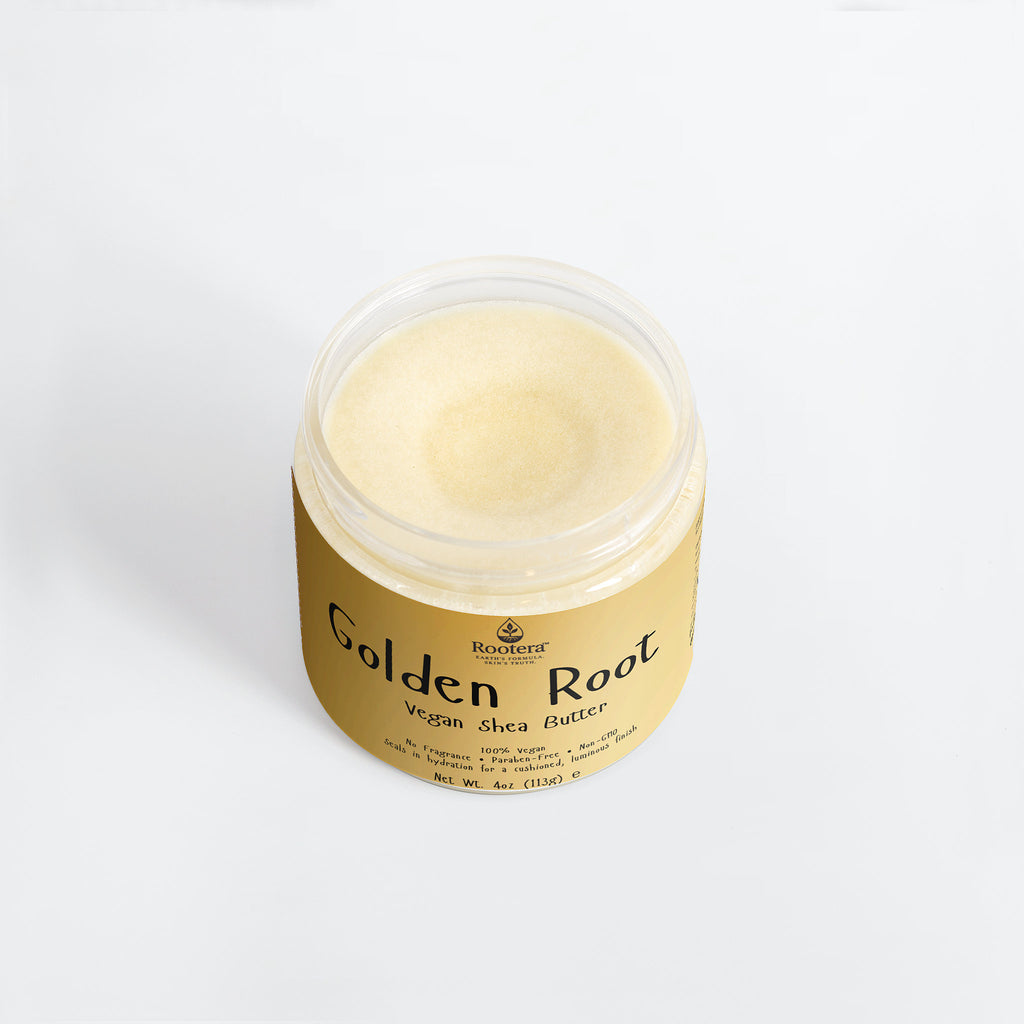 Rootera™ “Golden Root” Raw Shea Butter Golden Root — Deep-Comfort Vegan Shea Butter (Barrier Seal & Glow)