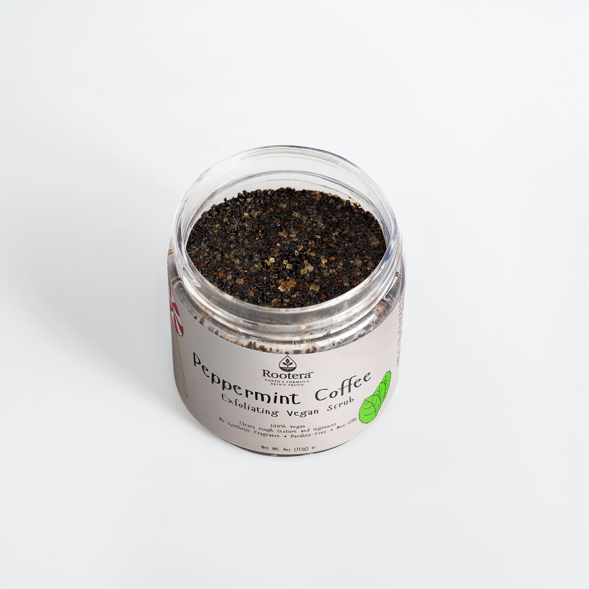 Rootera™ "Peppermint Coffee" — Ingrown-Clearing Body Scrub (Ultra-Fine Sugar + Coffee)