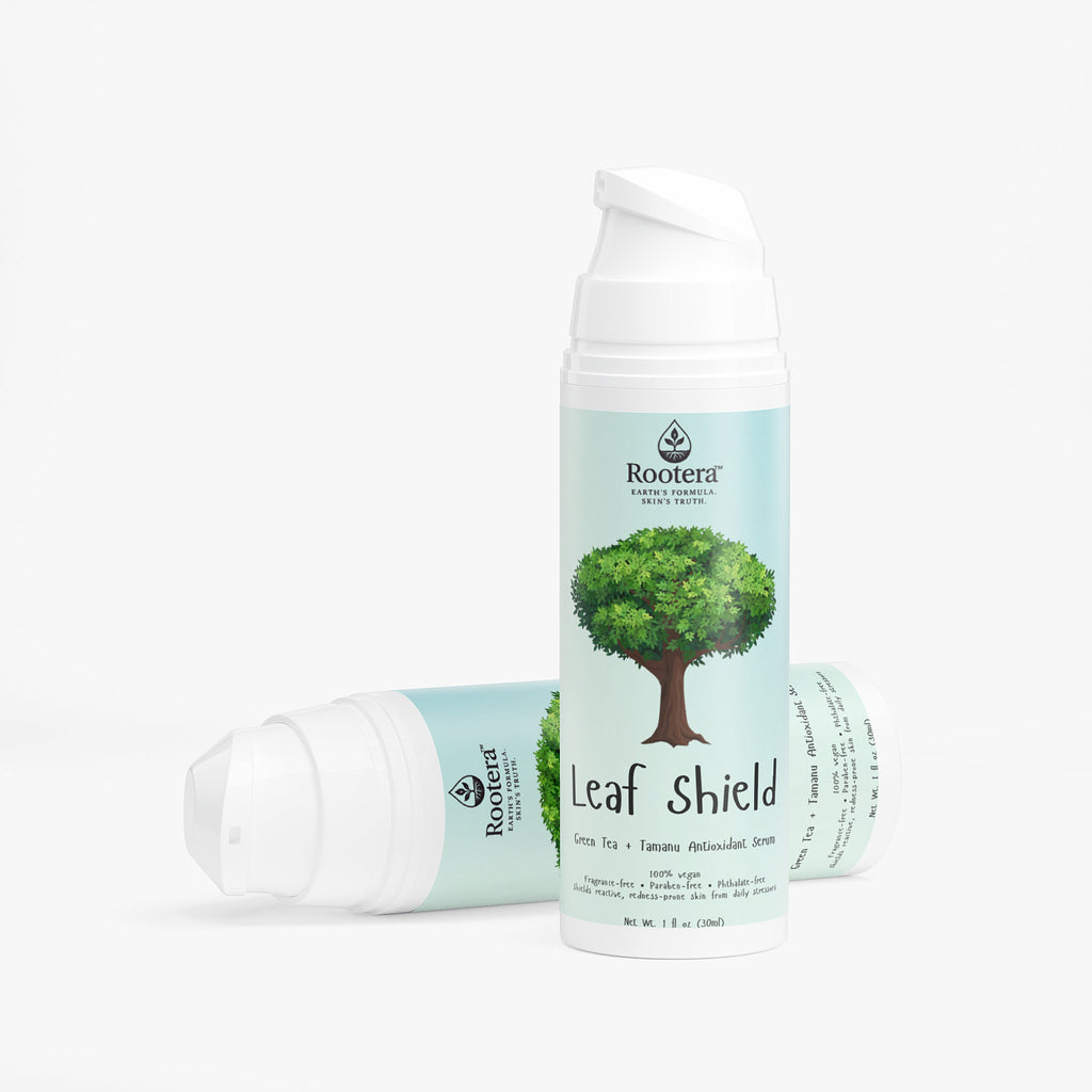 Rootera™ “Leaf Shield” — Green Tea + Tamanu Antioxidant Serum