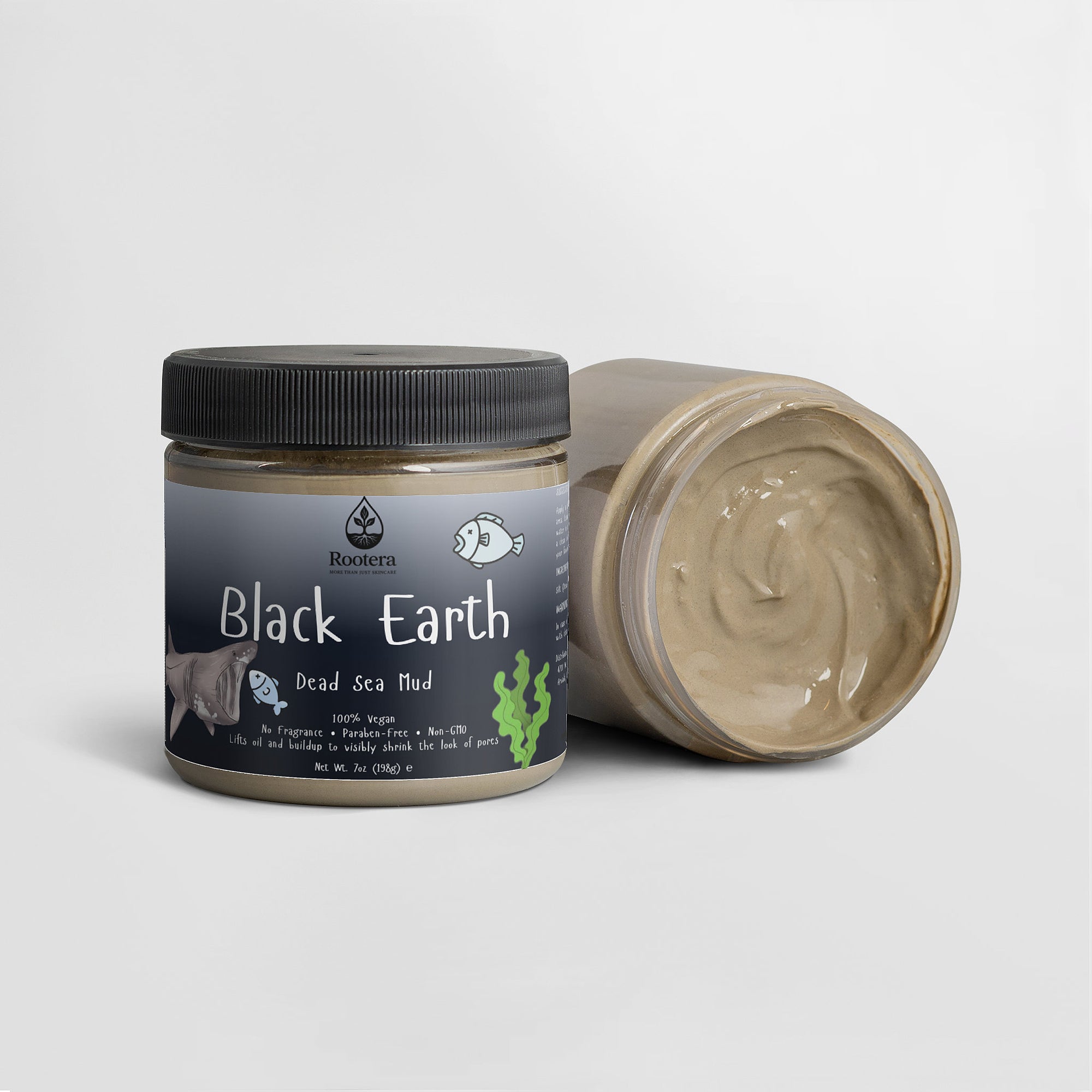 ROOTERA™ "BLACK EARTH" — Pore-Decongest & Shine-Control Mud (Dead Sea Silt)