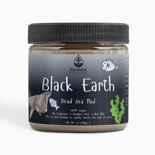 ROOTERA™ "BLACK EARTH" — Pore-Decongest & Shine-Control Mud (Dead Sea Silt)